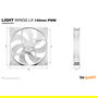 be quiet! LIGHT WINGS LX PWM White Triple-Pack Ventilador 140mm 1200 RPM con Iluminación LED para PC