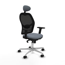 PIQUERAS Y CRESPO Silla de oficina Jorquera con mecanismo sincro, gris y negro