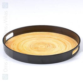 Impulse Bandeja de Servicio Redonda Kamra de Bambú Melamina 35 cm
