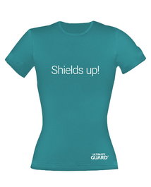 Ultimate Guard Camiseta Chica Shields Up! Gasolina Azul talla XL