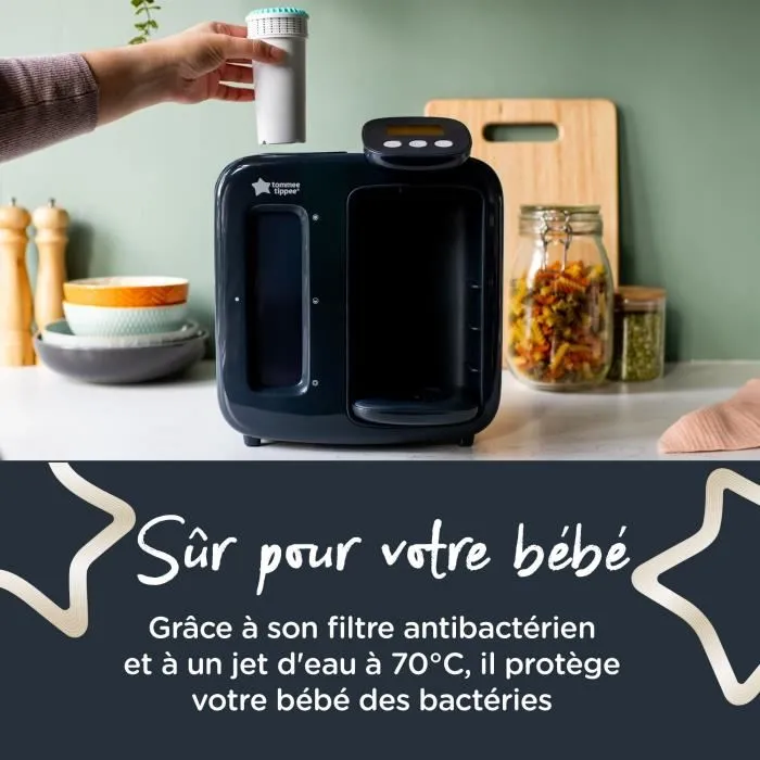 Tommee Tippee Perfect Prep Day & Night Calentador de Biberones Negro