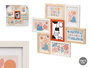 Giftdecor Portafoto Multiple para 6 Fotos 10x15 cm de Madera y Metal Natural (Set de 6)