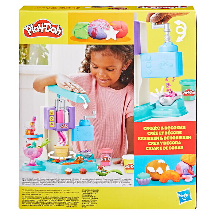 Hasbro Play-Doh Heladería Multicolor G0028 Crea Helados Divertidos con Accesorios y Moldes