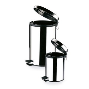 Astroluxe Papelera de Acero Inoxidable con Tapa y Pedal, Ovinox, 43 cm de Alto, 25 cm de Diámetro, Capacidad 12 Litros