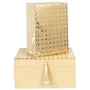 Home Deco Factory Juego 2 Cajas Decoradas Colección Mirage - 26x20 cm y 23x17 cm - Colores Surtidos