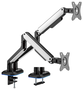 AISENS DT32TSR-297 Soporte para Monitor/TV de 17-32 Pulgadas, Escritorio, Negro Blanco, Gaming RGB