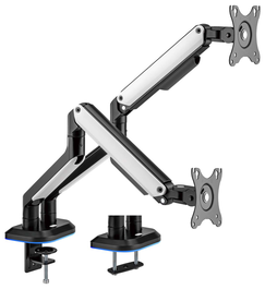 AISENS DT32TSR-297 Soporte para Monitor/TV de 17-32 Pulgadas, Escritorio, Negro Blanco, Gaming RGB