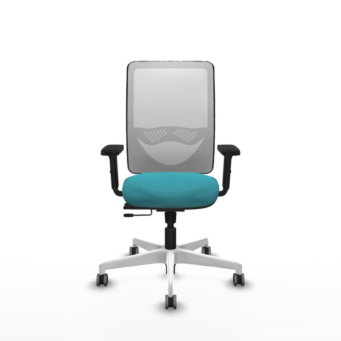 PIQUERAS Y CRESPO Silla de oficina Zulema con mecanismo Sincro/Traslack, Turquesa y Blanco PIQUERAS Y CRESPO Silla de oficina Zulema con mecanismo Sincro/Traslack, Turquesa y Blanco