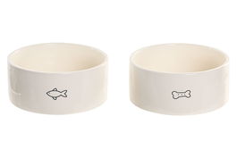 DKD Home Decor Bol Blanco Cerámica 16 x 7 x 16 cm (4 Unidades) Apto para Lavavajillas