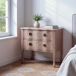 Mesita Marrón Claro Madera de Abeto 80 X 38 X 65,50 cm