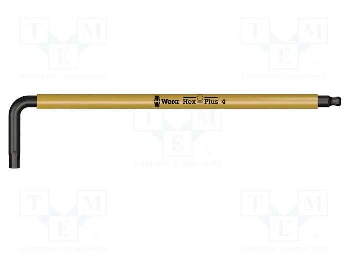 WERA Llave allen Hex-Plus esférica 4mm WERA Llave allen Hex-Plus esférica 4mm