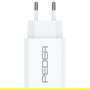 PEDEA Cargador USB-C 20W PD Rápido, 2 Puertos USB-C y USB-A, Color Blanco - Adaptador para Móvil