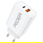 PEDEA Cargador USB-C 20W PD Rápido, 2 Puertos USB-C y USB-A, Color Blanco - Adaptador para Móvil