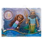 JAKKS PACIFIC Muñeca Ariel + Tritón La Sirenita Disney 15cm