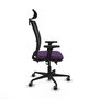 PIQUERAS Y CRESPO Silla de oficina Haches con mecanismo Sincro/Traslack, Morado y Negro