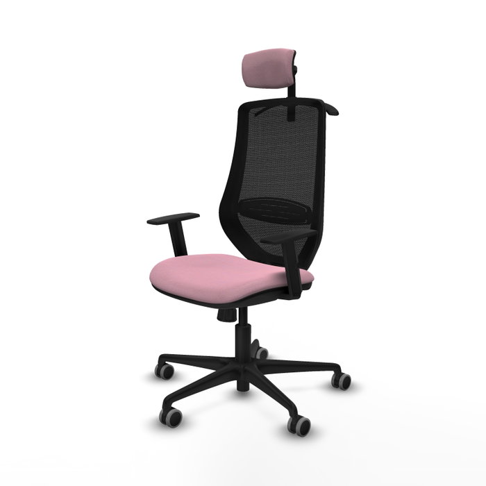 PIQUERAS Y CRESPO Silla de oficina Mardos con mecanismo Sincro, Rosa y Negro PIQUERAS Y CRESPO Silla de oficina Mardos con mecanismo Sincro, Rosa y Negro