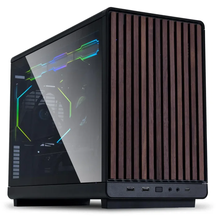 Lian Li DAN Cases A3-mATX Wood Edition Negro y Madera