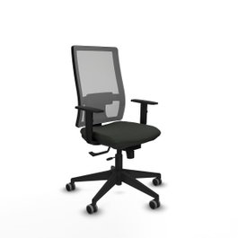 PIQUERAS Y CRESPO Silla de oficina Horna con mecanismo Sincro/Traslack, Negro y Gris