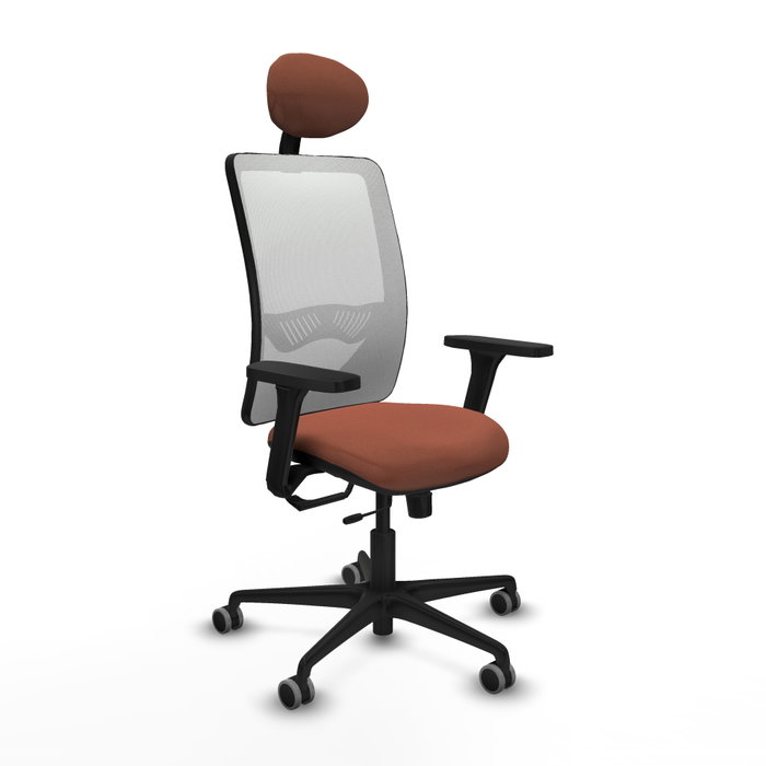 PIQUERAS Y CRESPO Silla de oficina Zulema con mecanismo Sincro/Traslack, Marrón y Blanco PIQUERAS Y CRESPO Silla de oficina Zulema con mecanismo Sincro/Traslack, Marrón y Blanco