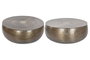DKD Home Decor Set de 2 Mesas de Centro de Aluminio Dorado 120x120x45
