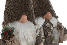 DKD Home Decor Figura Gnomo Marron Verde Poliester 8 x 53 x 19 cm (4 Unidades)