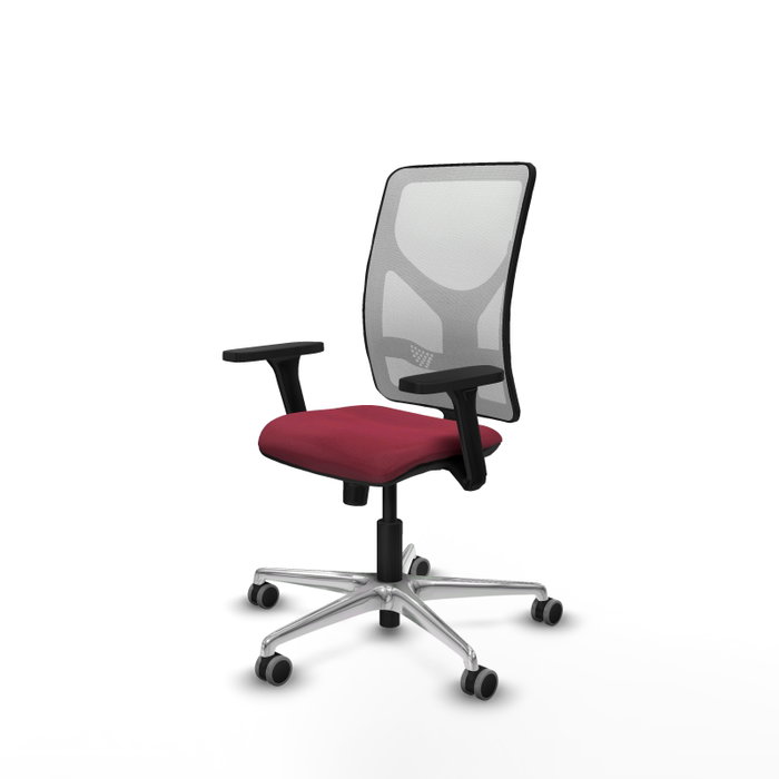PIQUERAS Y CRESPO Silla de oficina Motilla con mecanismo Sincro, Granate y Blanco PIQUERAS Y CRESPO Silla de oficina Motilla con mecanismo Sincro, Granate y Blanco