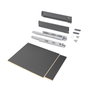 Emuca Kit de cajón para cocina o baño Vertex de altura 93mm con regulación 3D, tableros incluidos, módulo 450mm, Gris antracita
