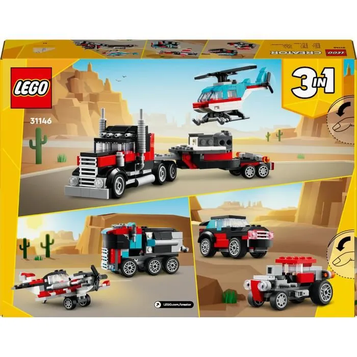 LEGO Creator Camión Plataforma con Helicóptero 31146