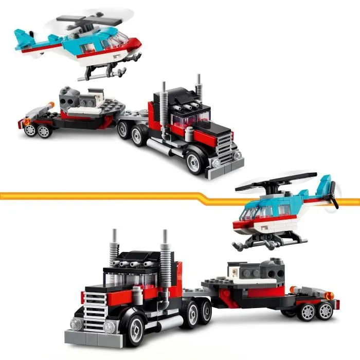 LEGO Creator Camión Plataforma con Helicóptero 31146