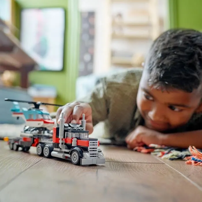 LEGO Creator Camión Plataforma con Helicóptero 31146