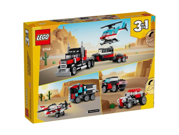 LEGO Creator Camión Plataforma con Helicóptero 31146