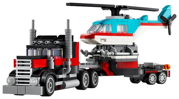 LEGO Creator Camión Plataforma con Helicóptero 31146