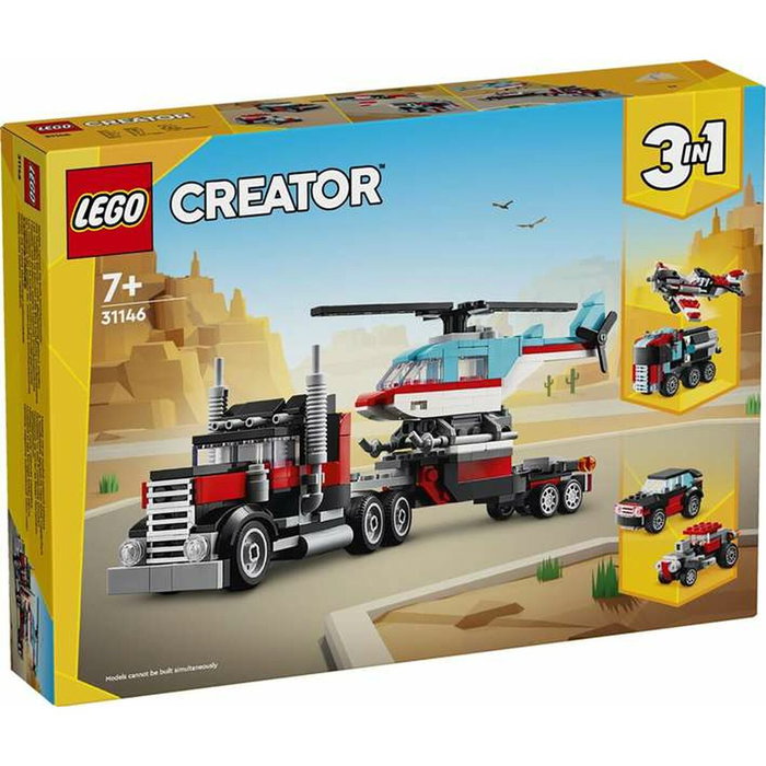 LEGO Creator Camión Plataforma con Helicóptero 31146