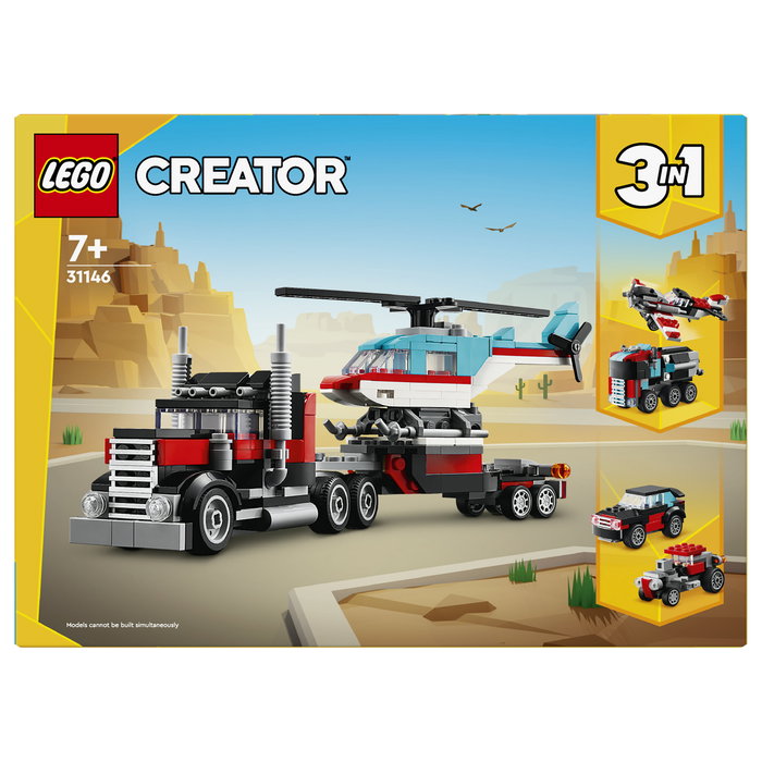 LEGO Creator Camión Plataforma con Helicóptero 31146