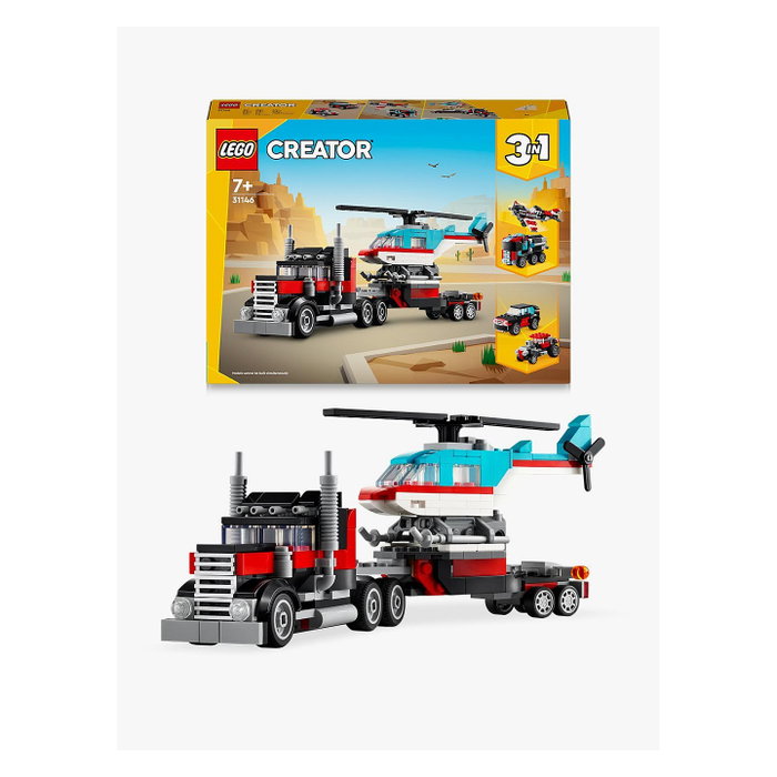 LEGO Creator Camión Plataforma con Helicóptero 31146