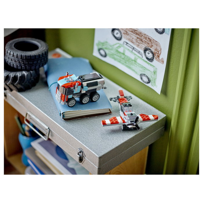 LEGO Creator Camión Plataforma con Helicóptero 31146