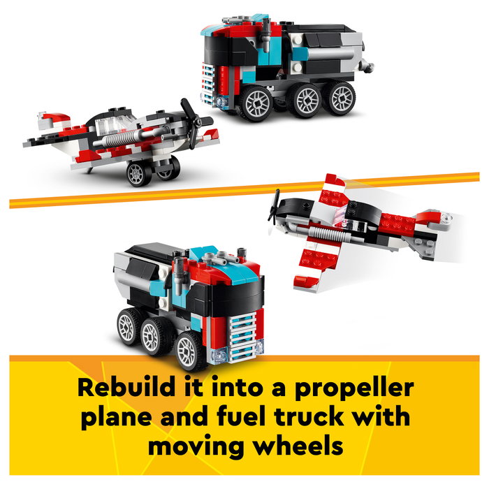LEGO Creator Camión Plataforma con Helicóptero 31146