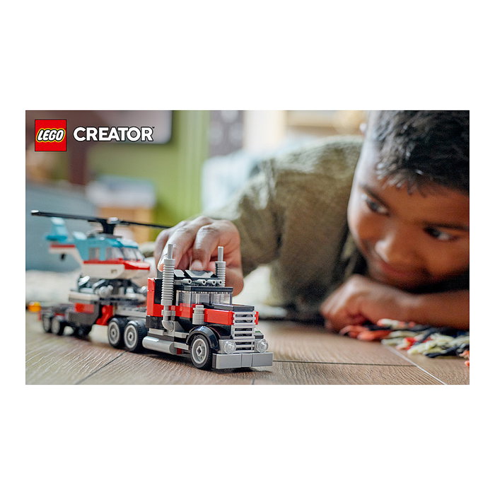 LEGO Creator Camión Plataforma con Helicóptero 31146