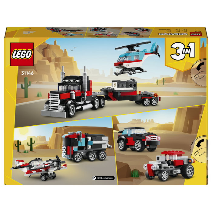 LEGO Creator Camión Plataforma con Helicóptero 31146