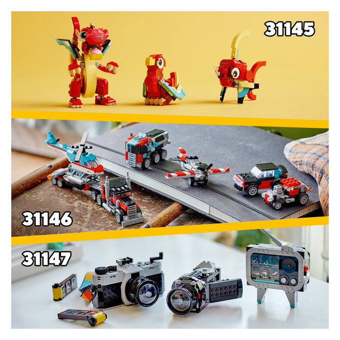 LEGO Creator Camión Plataforma con Helicóptero 31146