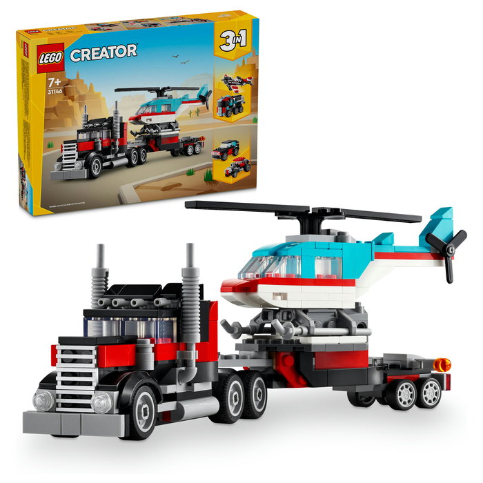 LEGO Creator Camión Plataforma con Helicóptero 31146