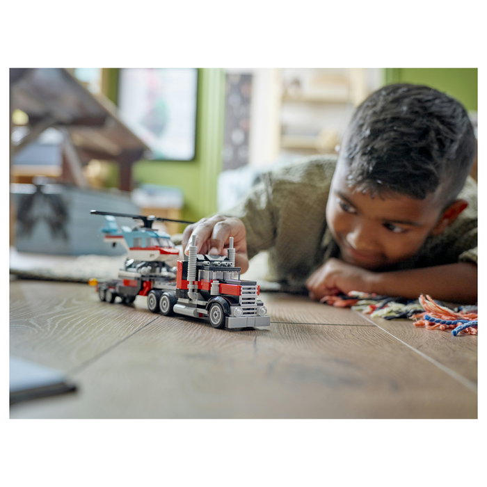 LEGO Creator Camión Plataforma con Helicóptero 31146