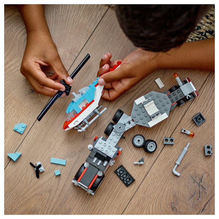LEGO Creator Camión Plataforma con Helicóptero 31146