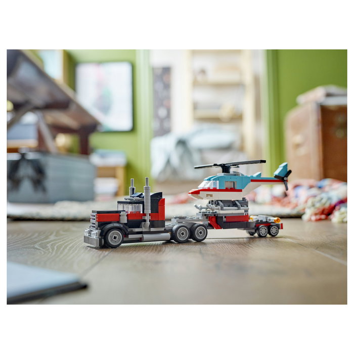 LEGO Creator Camión Plataforma con Helicóptero 31146