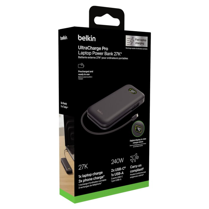 Belkin BOOST Charge Laptop Power Bank 27.000mAh 240W Gris Belkin BOOST Charge Laptop Power Bank 27.000mAh 240W Gris