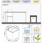 Lechuza Maceta Cube Premium 50 Negro Brillante