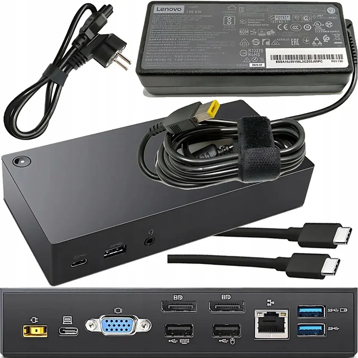 Lenovo ThinkPad USB-C Gen 2 Docking Station reacondicionado con VGA y DP