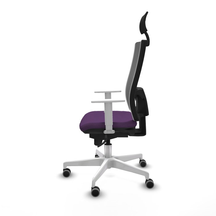 PIQUERAS Y CRESPO Silla de oficina Horna con mecanismo Sincro, Morado y Gris