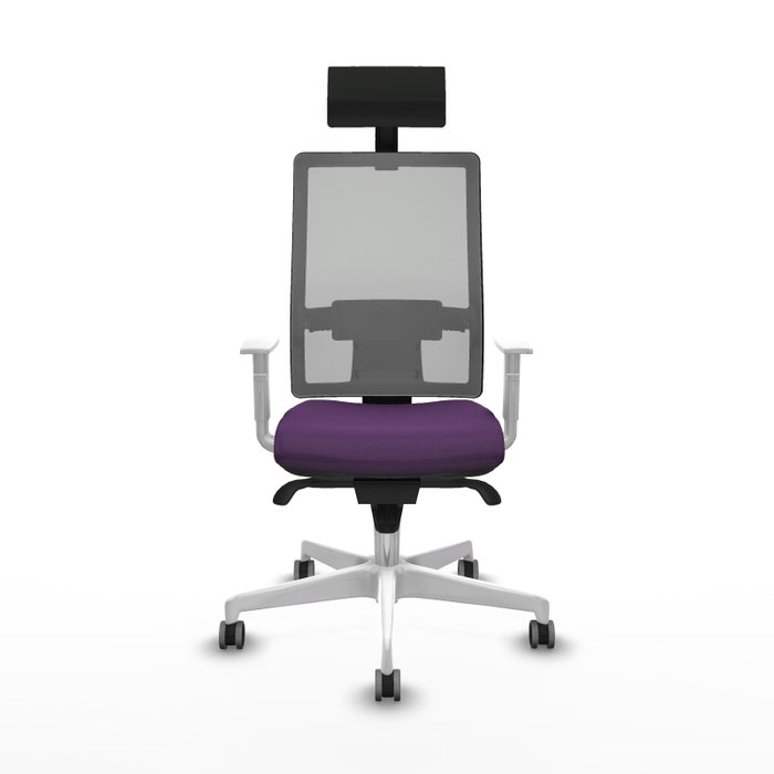 PIQUERAS Y CRESPO Silla de oficina Horna con mecanismo Sincro, Morado y Gris
