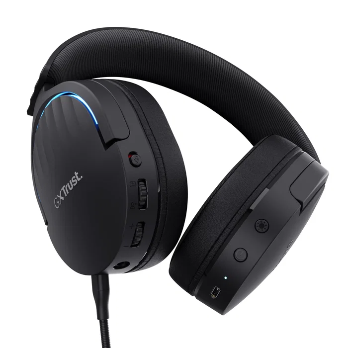 Trust GXT 491 Fayzo Auriculares Gaming Diadema Inalámbricos Dual USB-C/2.4GHz & Bluetooth con Micrófono Desmontable, Sonido 7.1 Virtual, Controladores 50mm, Batería 22h, Negro Trust GXT 491 Fayzo Auriculares Gaming Diadema Inalámbricos Dual USB-C/2.4GHz & Bluetooth con Micrófono Desmontable, Sonido 7.1 Virtual, Controladores 50mm, Batería 22h, Negro